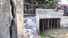 উদ্বোধনের পূর্বে কালভার্টে বড় ধরণের ফাঁটল !