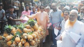 বরিশালে বিএনপি’র গণ সমাবেশ সফল করার লক্ষে লিফলেট বিতরন