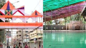 পটুয়াখালীতে কেন্দ্রীয় ঈদগাহ ময়দানে চলছে ব্যাপক প্রস্তুতি