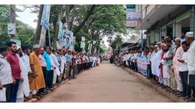 কলাপাড়ায় শিক্ষকদের মানববন্ধন ও সমাবেশ