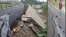উদ্বোধনের আগেই সেতুর সংযোগ সড়কে ধস