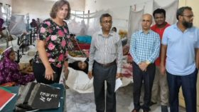 নেছারাবাদে ডেঙ্গু প্রাদুর্ভাব অতিমাত্রায় বেড়ে যাওয়ায় পরিদর্শনে বিশ্ব স্বাস্থ সংস্থার প্রতিনিধি দল