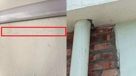 হস্তান্তরের আগেই আশ্রয়ণ কেন্দ্রের ভবনে ফাটল