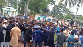 বামনায় শোক দিবসের অনুষ্ঠানে দুপক্ষের হাতাহাতি