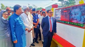 কাউখালীতে বিবর্তনের বাংলাদেশ দেয়াল চিত্র উন্মোচন