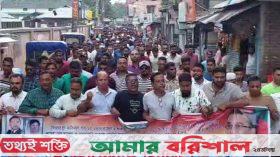 সাবেক প্রধানমন্ত্রীর দুঃশাসনের বিরুদ্ধে পটুয়াখালীতে যুবদলের বিক্ষোভ