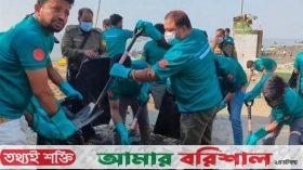 কুয়াকাটা সৈকতে বিডি ক্লিন বরিশালের পরিচ্ছন্নতা অভিযান