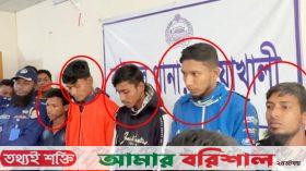 বাউফলে ব্যবসায়ীকে অপহরনের সাথে জড়ীত ৫ ডাকাত গ্রেপ্তার