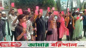 বাউফলে বৈষম্যবিরোধী শিক্ষার্থীদের লাল কার্ড প্রদর্শন মিছিল!