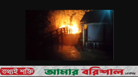 গভীর রাতে অগ্নিকান্ডে দোকান পুড়ে ছাই