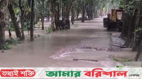 বাউফলে পানিবন্দি ২০ গ্রামের মানুষ