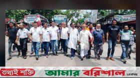 মাদক,সন্ত্রাস ও চাঁদাবাজদের বিরুদ্ধে উজিরপুর পৌর বিএনপির বিক্ষোভ মিছিল