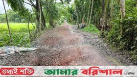 ভোলায় খানাখন্দে ভরা আঞ্চলিক সড়ক