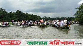 শতাধিক ট্রলার নিয়ে শামীম সাঈদীর নৌ-র‍্যালি