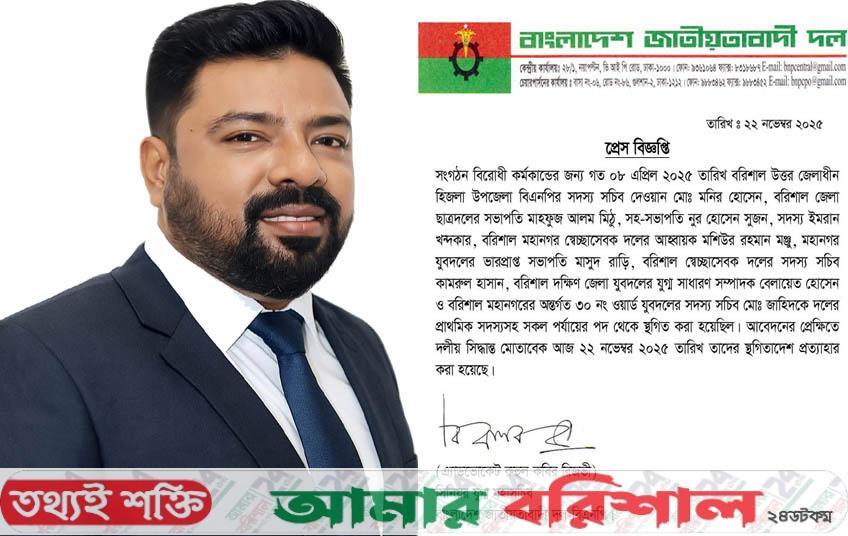 দীর্ঘ ৯ মাস পর স্থগিতাদেশ কাটিয়ে জেলা ছাত্রদলের সভাপতি পদে ফিরলেন মিঠু