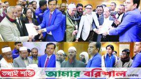 উৎসবমূখর পরিবেশে বরিশালে হেভিওয়েট প্রার্থীদের মনোনয়নপত্র জমা