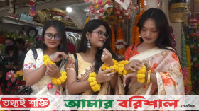 ভালোবাসা দিবসে বরিশালে ফুলের দোকানে বেড়েছে বিক্রি