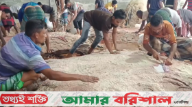 বরিশালে চলছে পশুর চামড়ায় লবণজাতকরণের ব্যস্ততা
