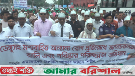 বরিশালে ডেঙ্গু ও মশাবাহিত রোগ প্রতিরোধে সচেতনতামূলক র‌্যালী