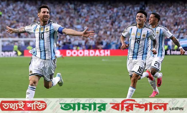 মেসি-ঝড়ে আর্জেন্টিনার উড়ন্ত সূচনা