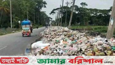 মহাসড়কের পাশে ময়লার স্তূপ, দুর্গন্ধে নাকাল পথচারী