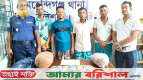 মেহেন্দিগঞ্জে ৫ কেজি গাঁজা ও ৫০ পিস ইয়াবাসহ গ্রেপ্তার ৪